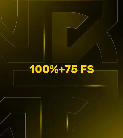 Бонус за 3й депозит - 100% + 75 FS